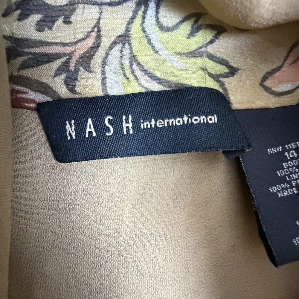Nash international clothing sizes